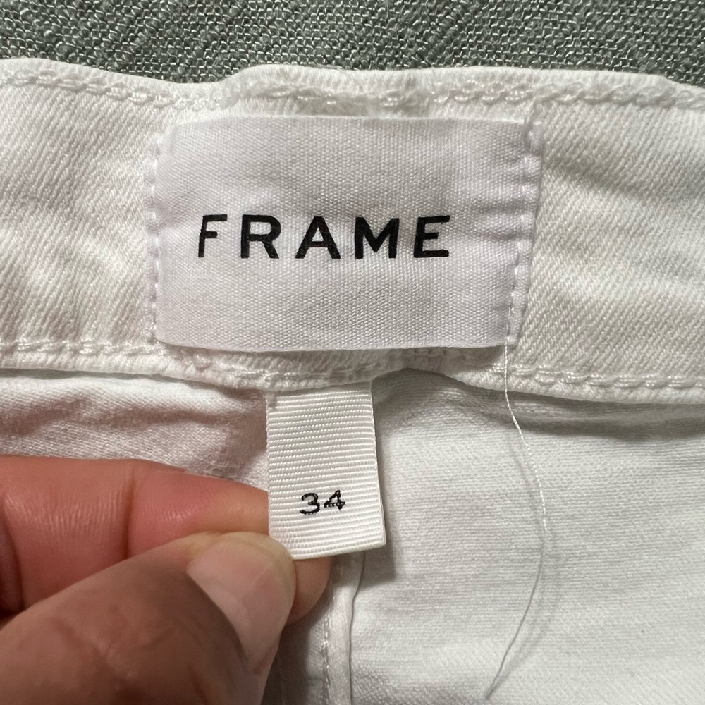 Frame Denim Le Crop Flare Mini Slits in in Blanc‎ - Picture 11 of 12